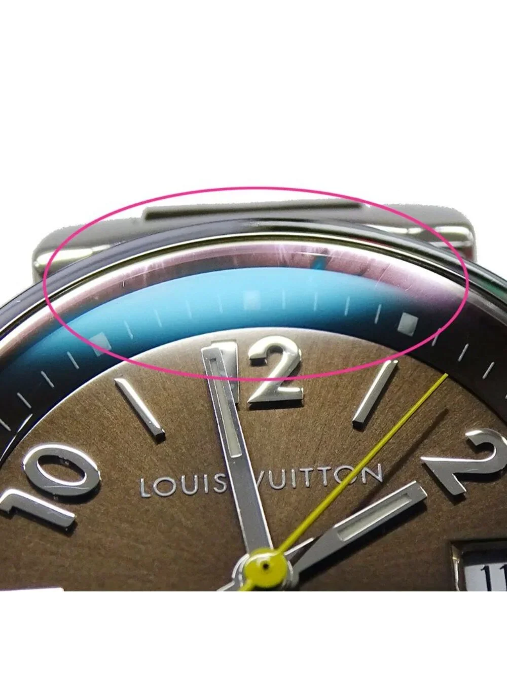 Louis Vuitton Watch Tambour Triple Coiled Date Quartz Stainless Steel Leather